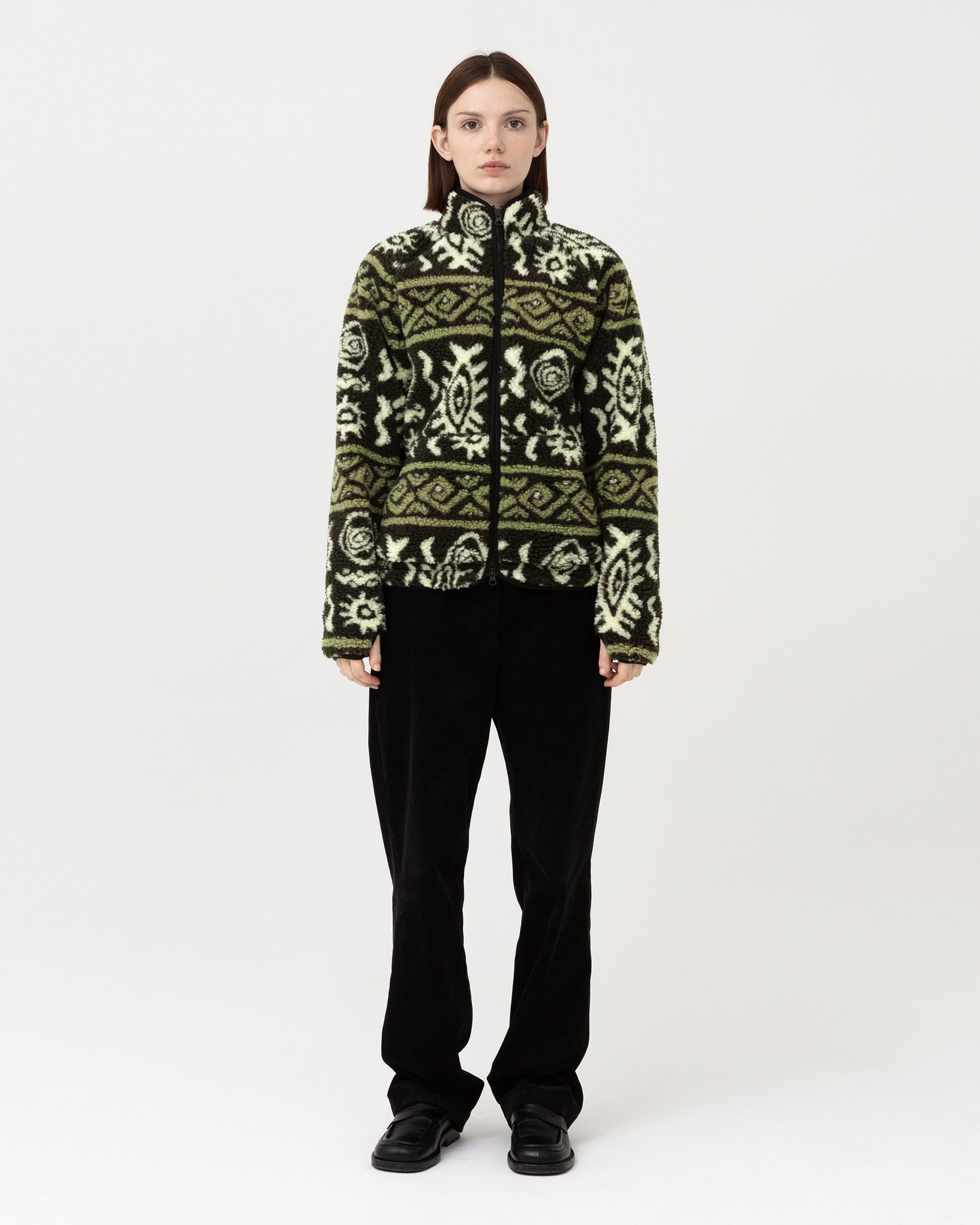 Brownyard - Native Fleece Jacket (Olive) product image 1 | TRAB K-Fashion Australia