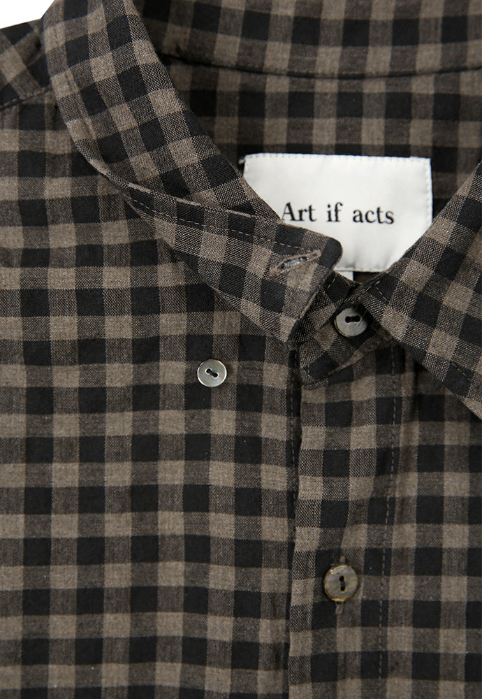 Art if acts - Gingham Check Oxford Shirt (Vintage Wood) product image 9 | TRAB K-Fashion Australia