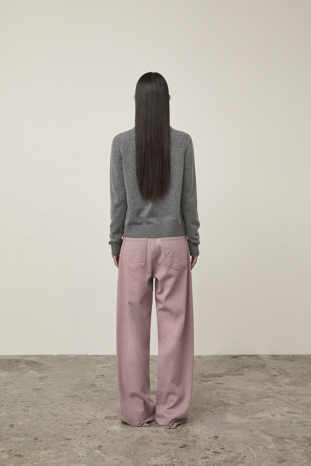 Matin Kim - Color Point Washed Denim Pants (Pink) product image 7 | TRAB K-Fashion Australia