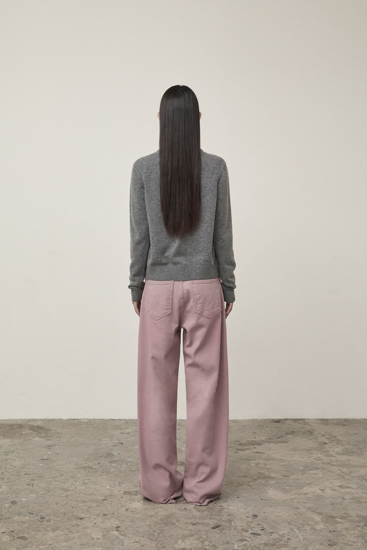 Matin Kim - Color Point Washed Denim Pants (Pink) product image 7 | TRAB K-Fashion Australia
