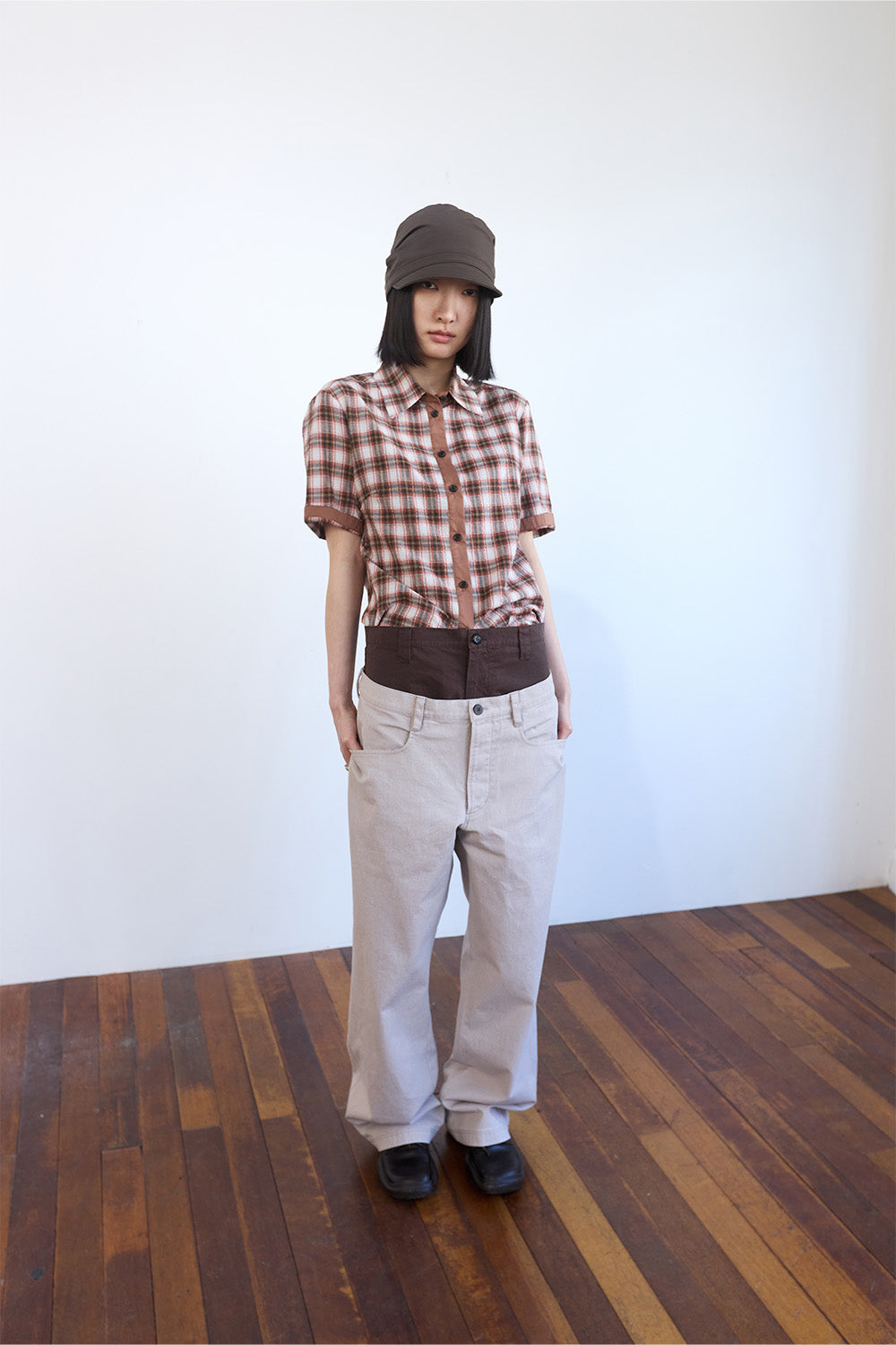 Hatchingroom - Double Waist Pants Rose (Grey) product image 12 | TRAB K-Fashion Australia