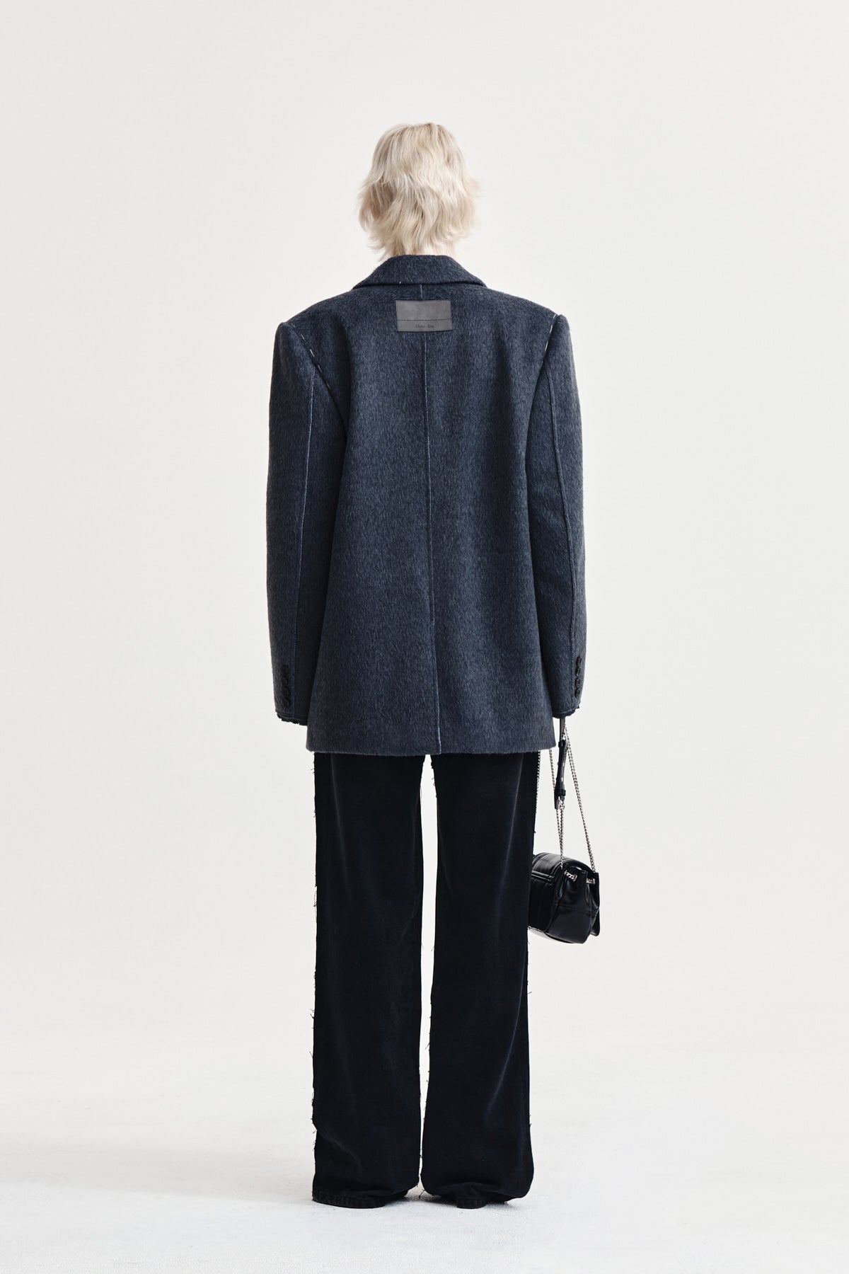 Matin Kim - Hairy Overfit Stitch Single Jacket (Grey) product image 8 | TRAB K-Fashion Australia
