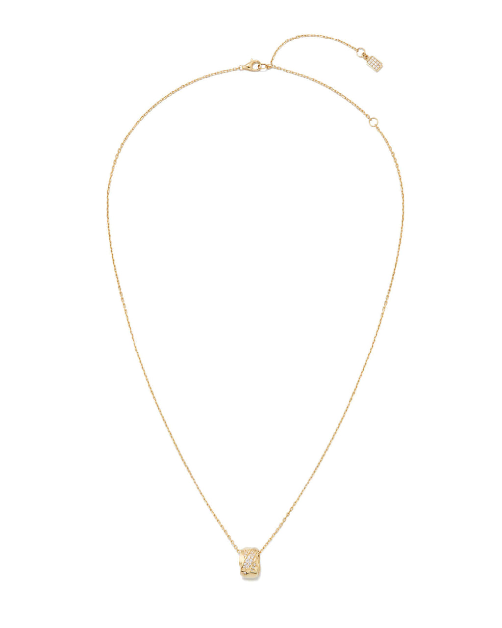 Numbering - Pave Sculpted Wave Cylinder Necklace #3818 product image 7 | TRAB K-Fashion Australia