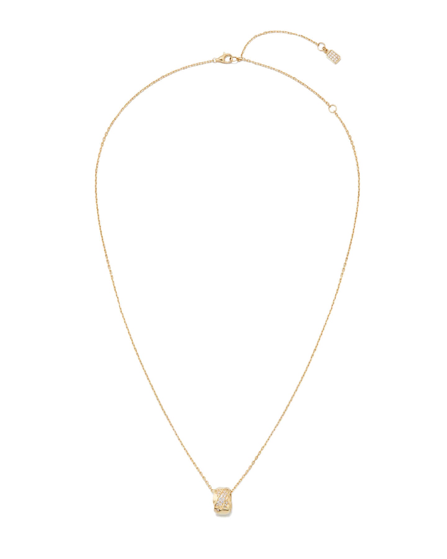 Numbering - Pave Sculpted Wave Cylinder Necklace #3818 product image 7 | TRAB K-Fashion Australia