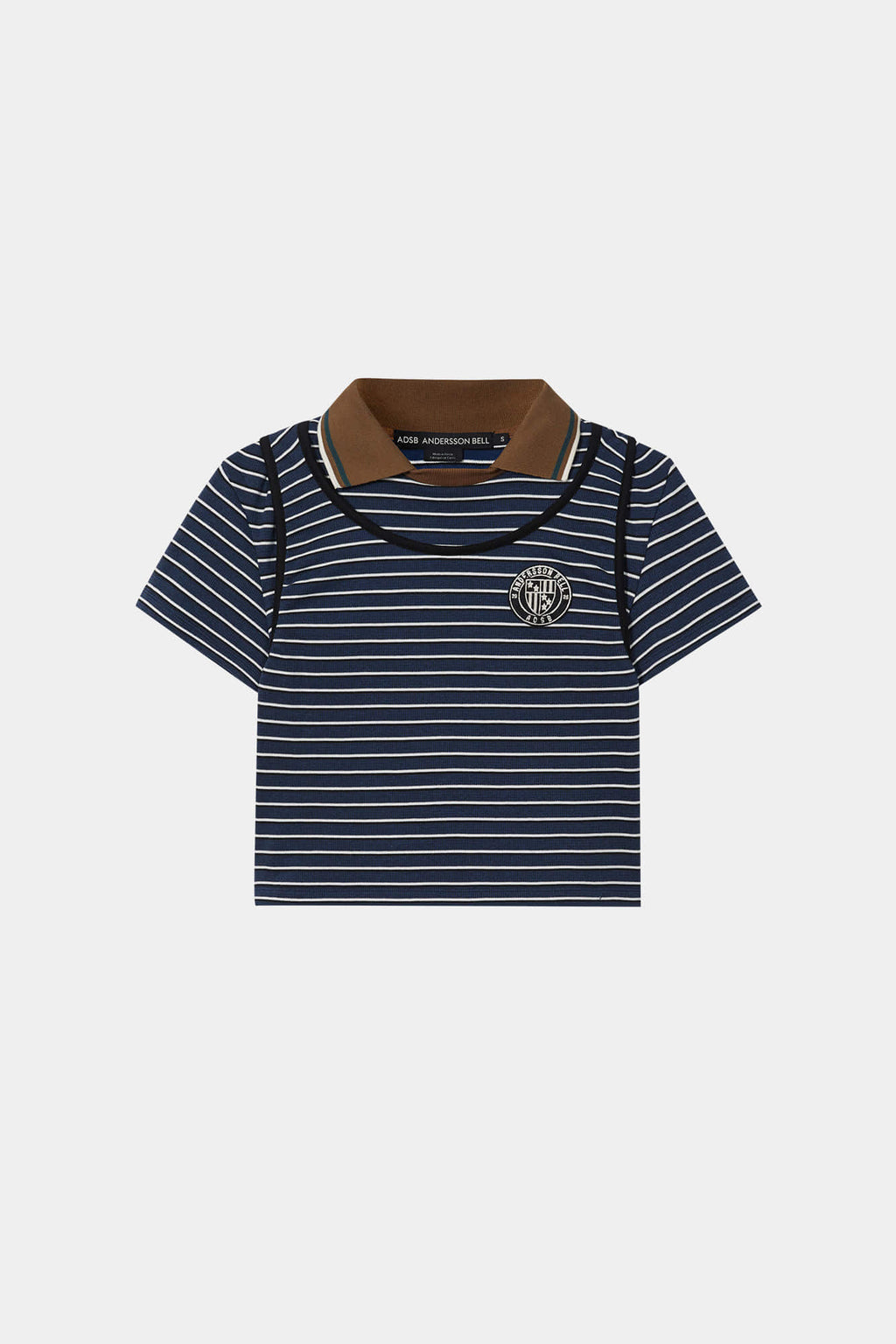 Andersson Bell - Shirring Binding Stripe Collar Top (Blue) product image 8 | TRAB K-Fashion Australia