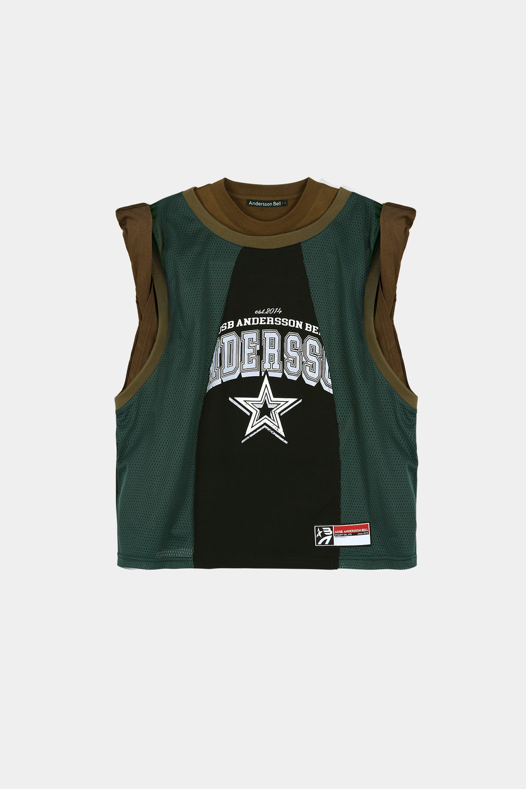 Andersson Bell - Basketball Jersey Layered Roll Up T-Shirt (Khaki/Green) product image 8 | TRAB K-Fashion Australia