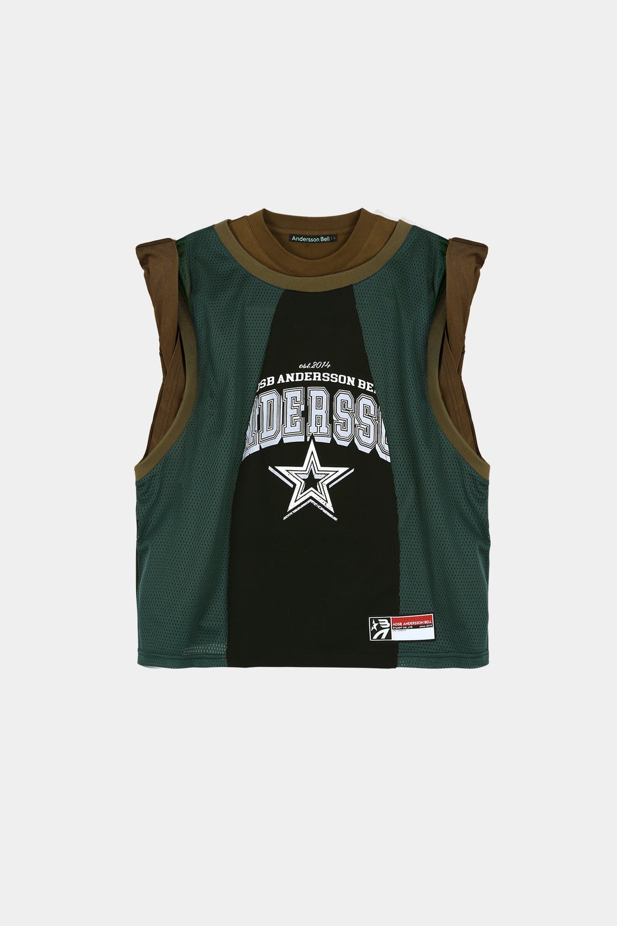 Andersson Bell - Basketball Jersey Layered Roll Up T-Shirt (Khaki/Green) product image 8 | TRAB K-Fashion Australia