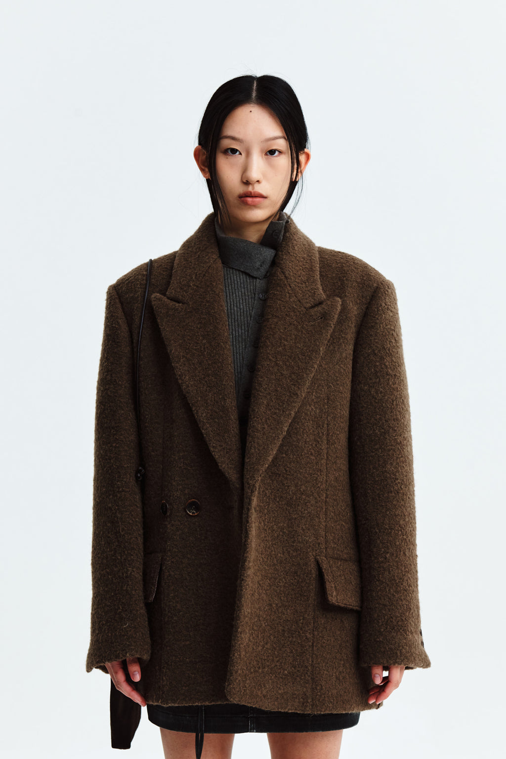Matin Kim - Two Button Pocket Wool Jacket (Khaki Brown) product image 5 | TRAB K-Fashion Australia