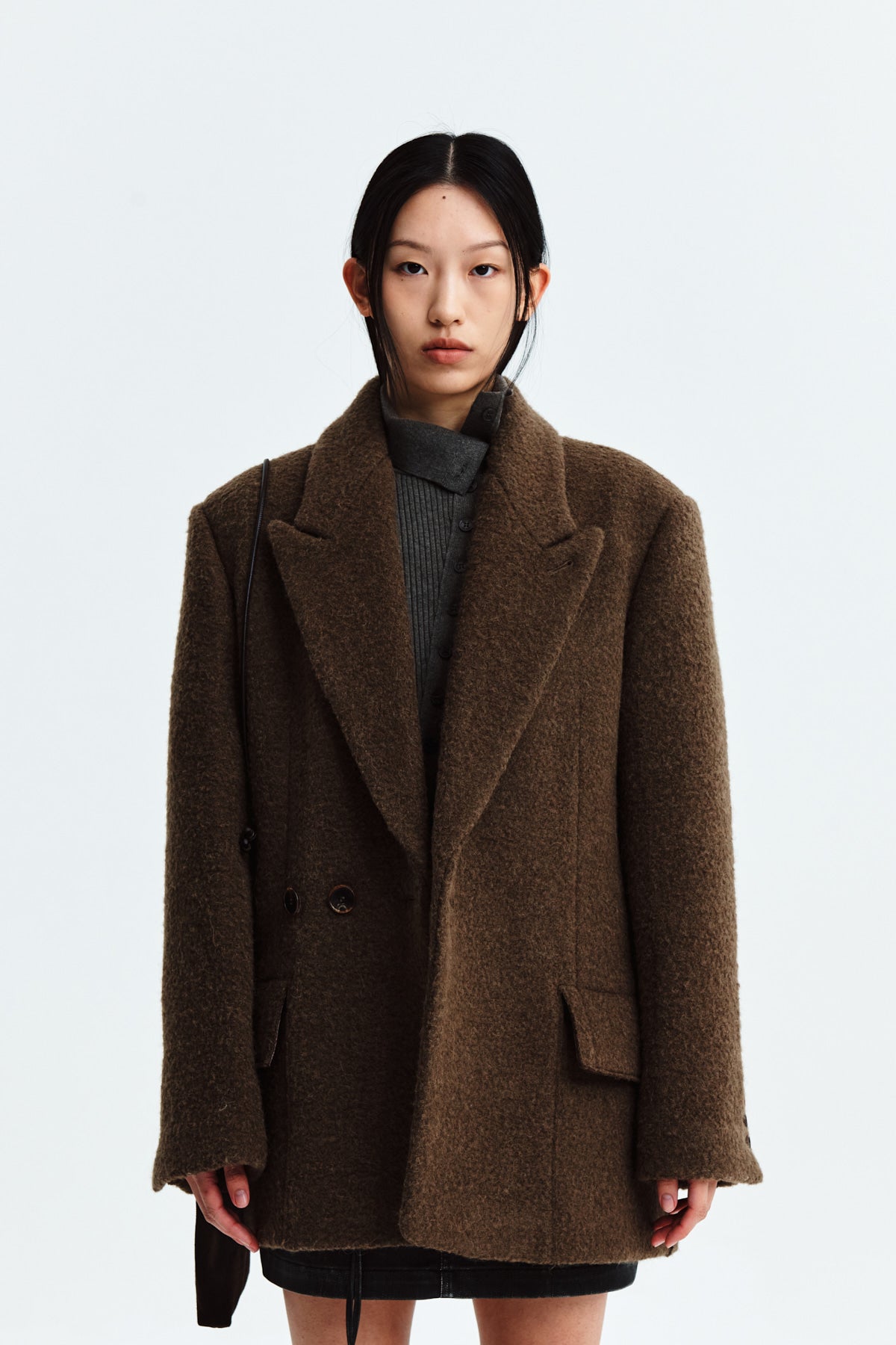 Matin Kim - Two Button Pocket Wool Jacket (Khaki Brown) product image 5 | TRAB K-Fashion Australia