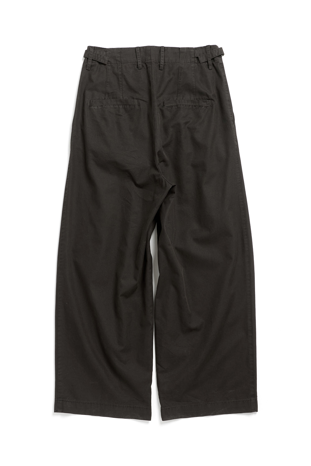 Hatchingroom - Wide Two Pleats Trousers (Dyed Dark Brown) product image 3 | TRAB K-Fashion Australia