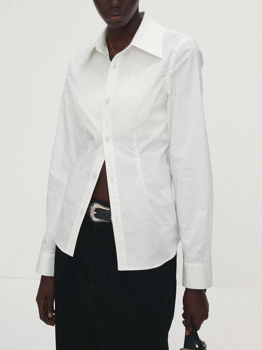 Tonywack - Elasticated Cotton Slim-Fit Shirt (Off White) product image 4 | TRAB K-Fashion Australia