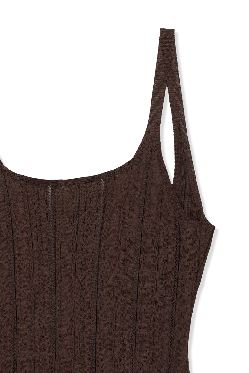 Matin Kim - Open Back Ribbed Knit Dress (Brown) product image 3 | TRAB K-Fashion Australia