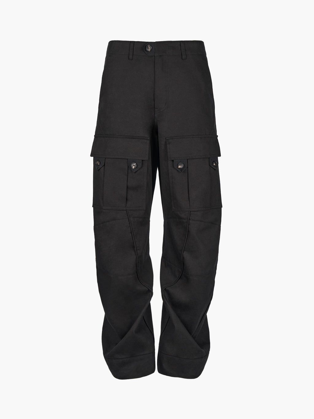 Jiyong Kim - Curved Multi-Pocket Trousers (Black) product image 5 | TRAB K-Fashion Australia