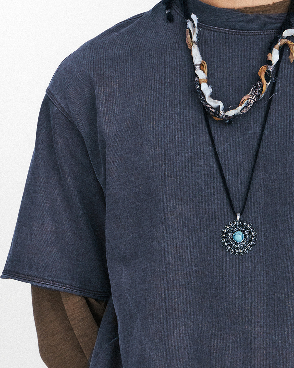 Eastlogue - Cut Out Boxy T-shirts (Navy) product image 8 | TRAB K-Fashion Australia