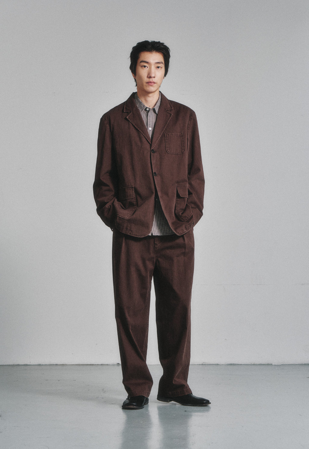 Art if acts - Washed 3 Button Blazer (Brown) product image 5 | TRAB K-Fashion Australia