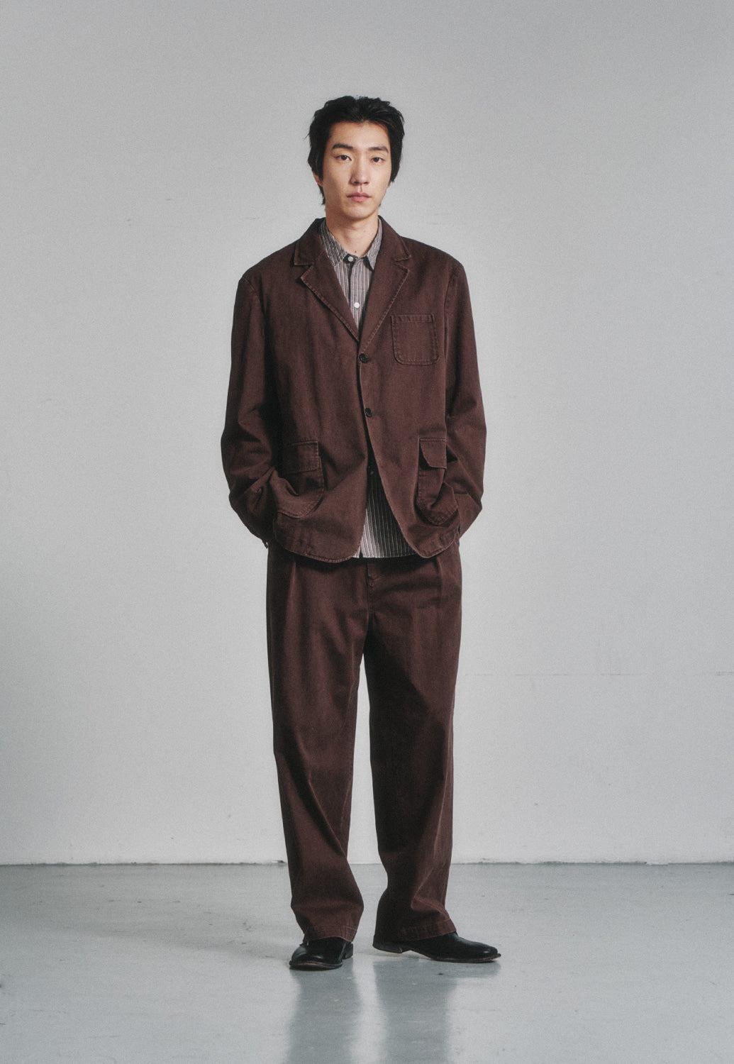 Art if acts - Washed 3 Button Blazer (Brown) product image 5 | TRAB K-Fashion Australia