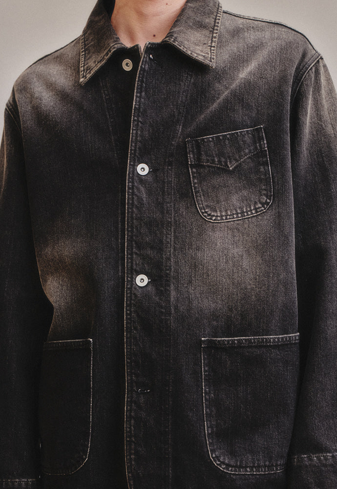 Art if acts - Denim Western Coverall Jacket (Used Black) product image 3 | TRAB K-Fashion Australia