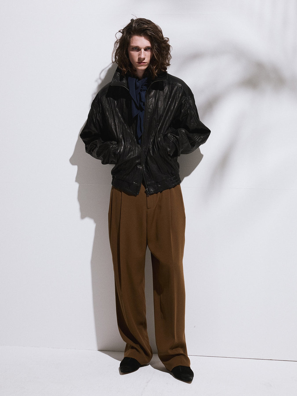Recto - High-Neck Leather Jumper (Black) product image 1 | TRAB K-Fashion Australia