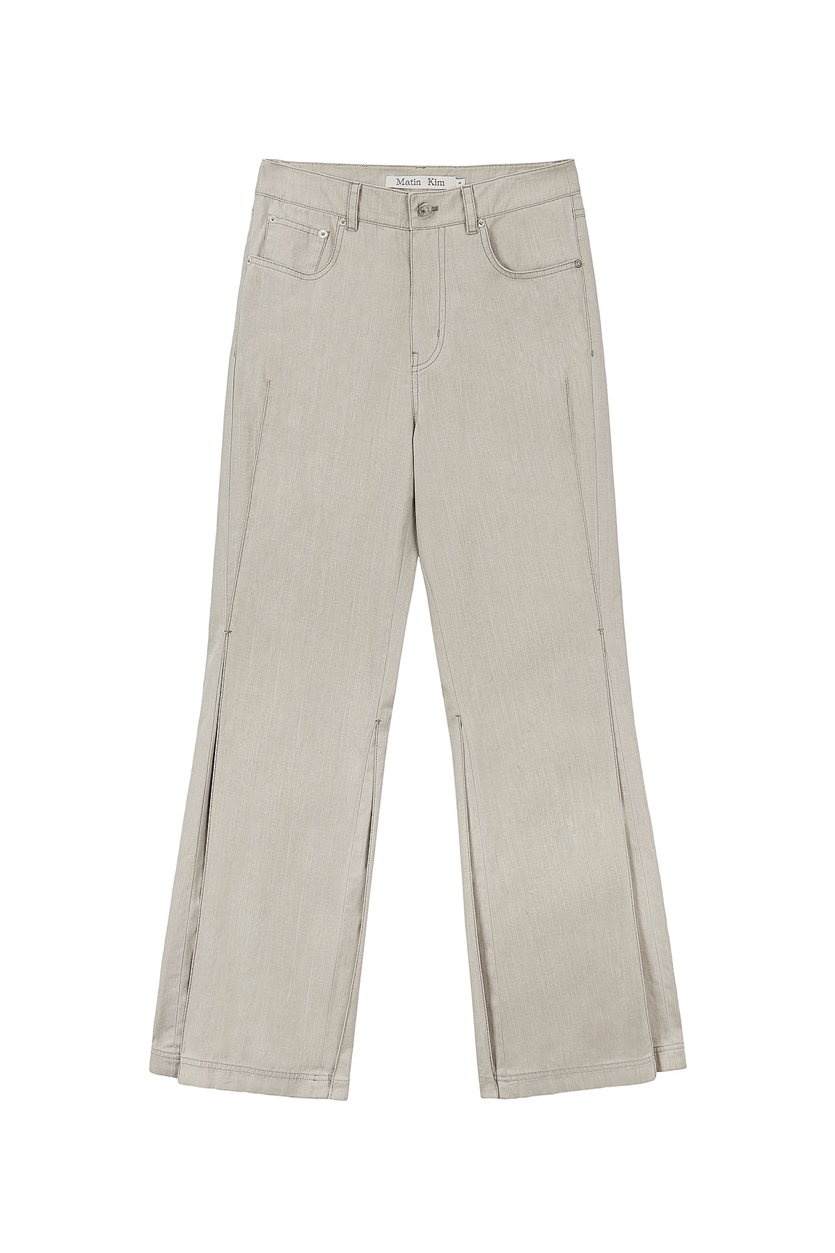 Matin Kim - Side Pintuck Point Pants (Beige) product image 1 | TRAB K-Fashion Australia