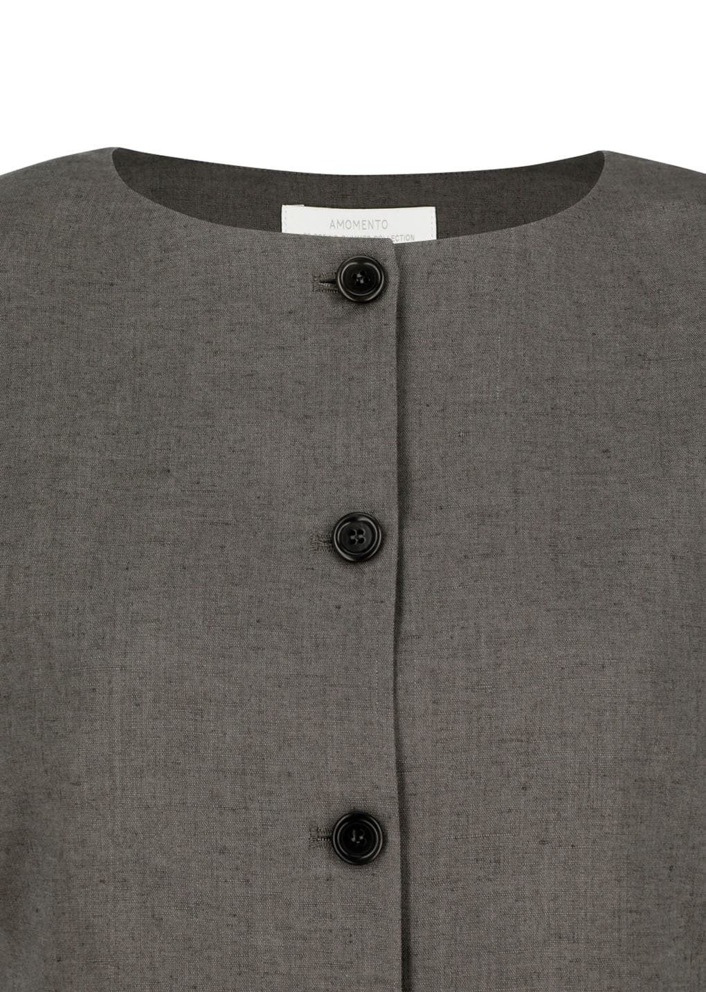 Amomento - Linen Curved Vest (Khaki) product image 7 | TRAB K-Fashion Australia