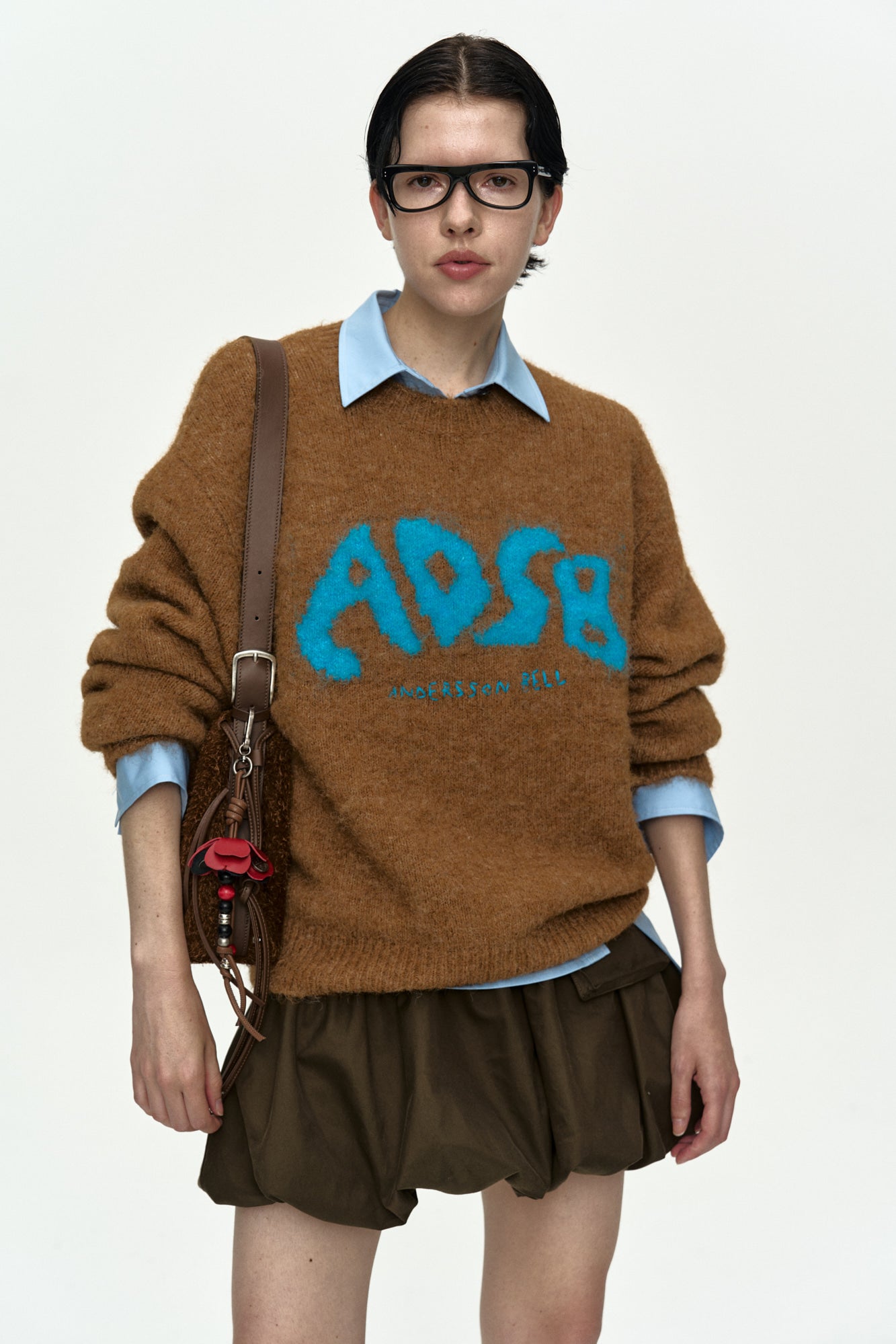 Andersson Bell - Adsb Intarsia Crew-Neck Sweater (Brown) product image 10 | TRAB K-Fashion Australia