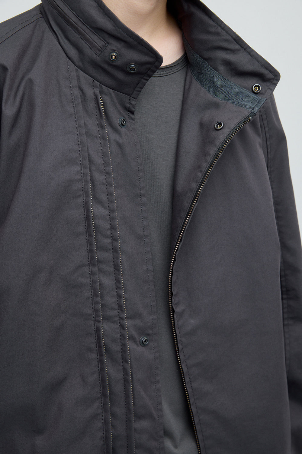 Hatchingroom - Diagonal Zip Jacket V2 (Charcoal) product image 10 | TRAB K-Fashion Australia