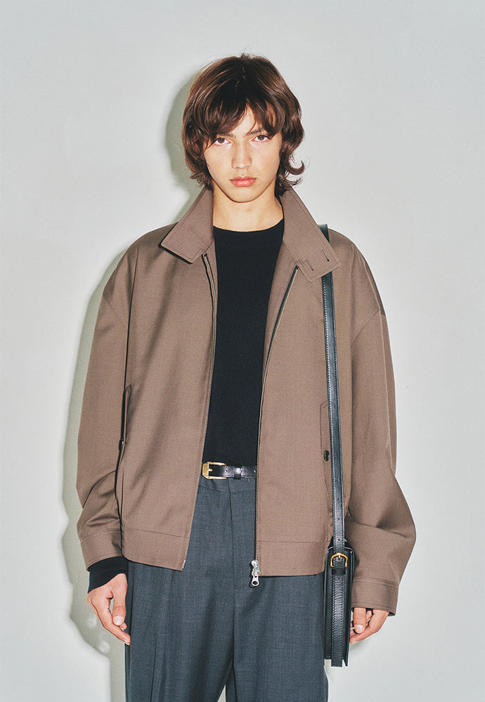 Tonywack - Tropical Wool Harrington Jacket (Dark Olive) product image 6 | TRAB K-Fashion Australia