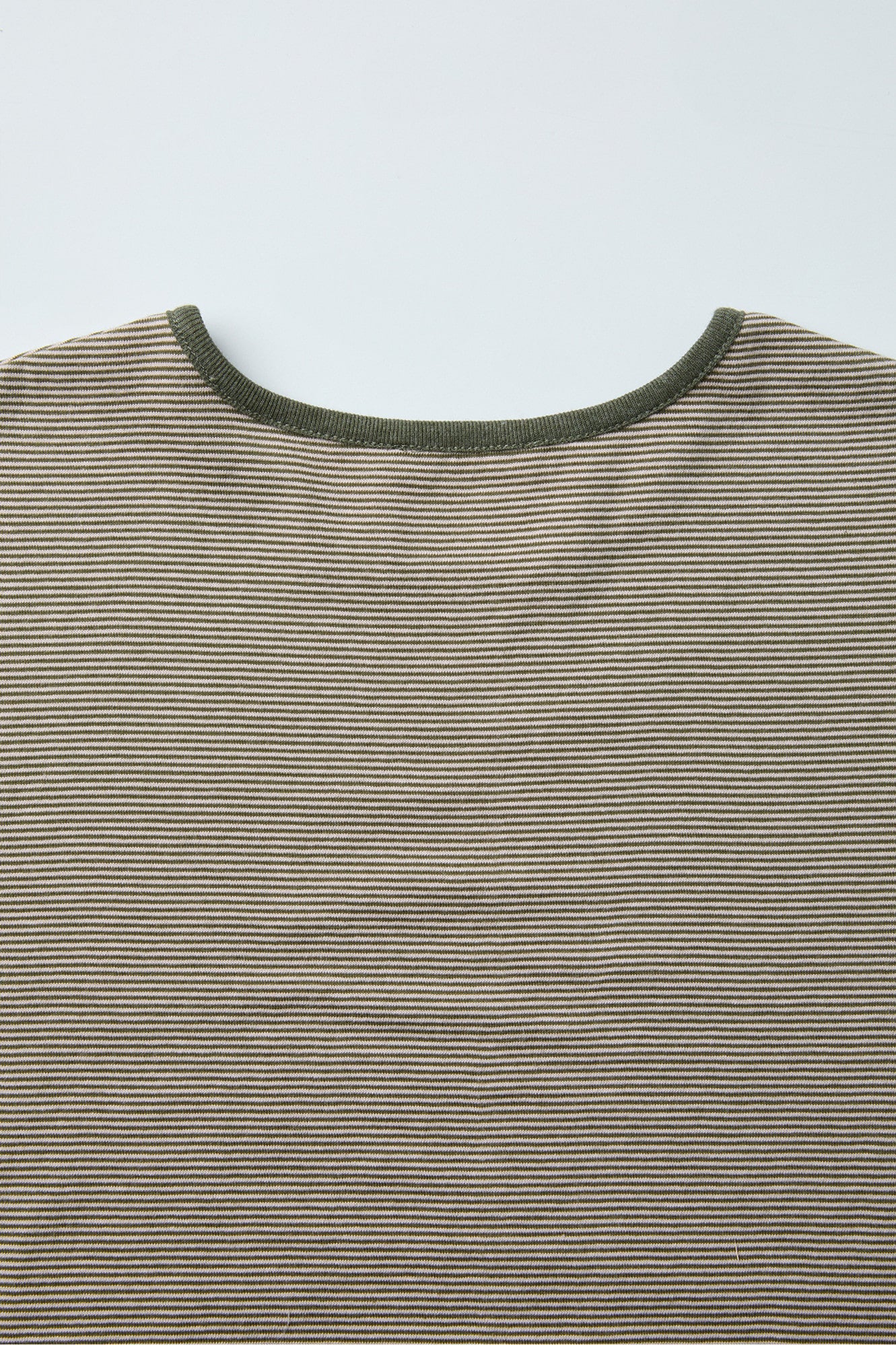 Coor - Striped Crop T-Shirt (Olive Wrap) product image 6 | TRAB K-Fashion Australia