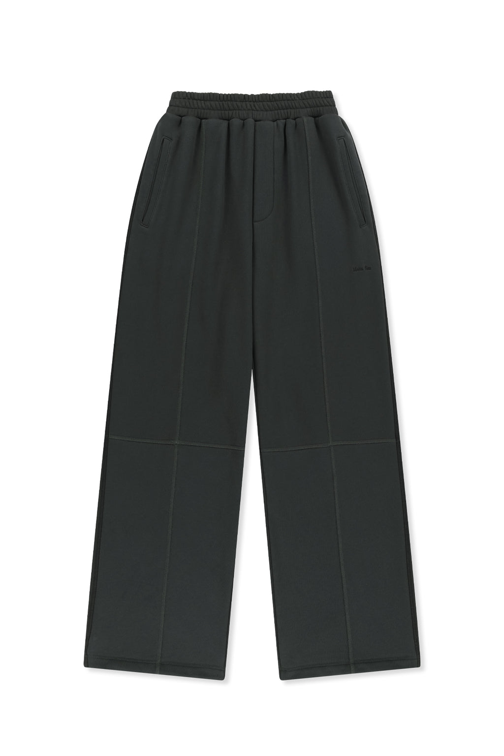 Matin Kim - Colorblock Cut Seam Sweatpants (Black) product image 1 | TRAB K-Fashion Australia