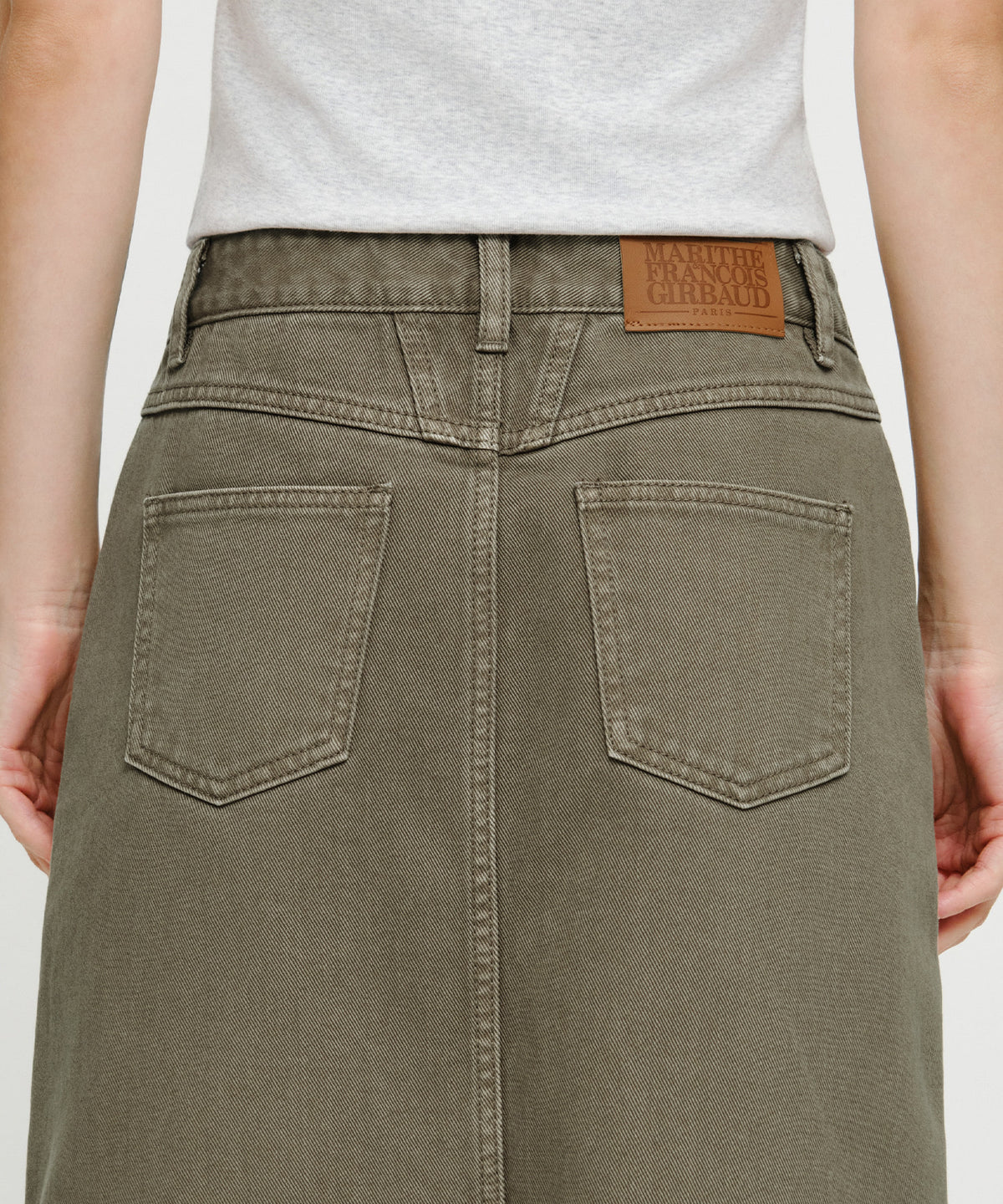 Marithe & Francois Girbaud - [Pre-order – Ships 12 Oct] Maxi Denim Skirt (Brown) product image 5 | TRAB K-Fashion Australia