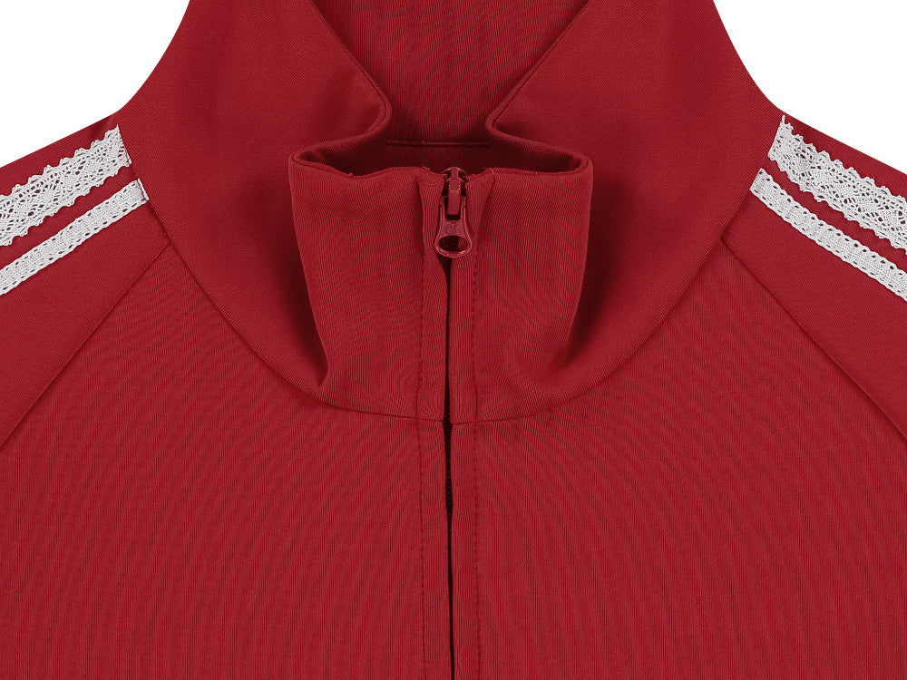 Coyseio - Lace Track Jacket (Red) product image 15 | TRAB K-Fashion Australia
