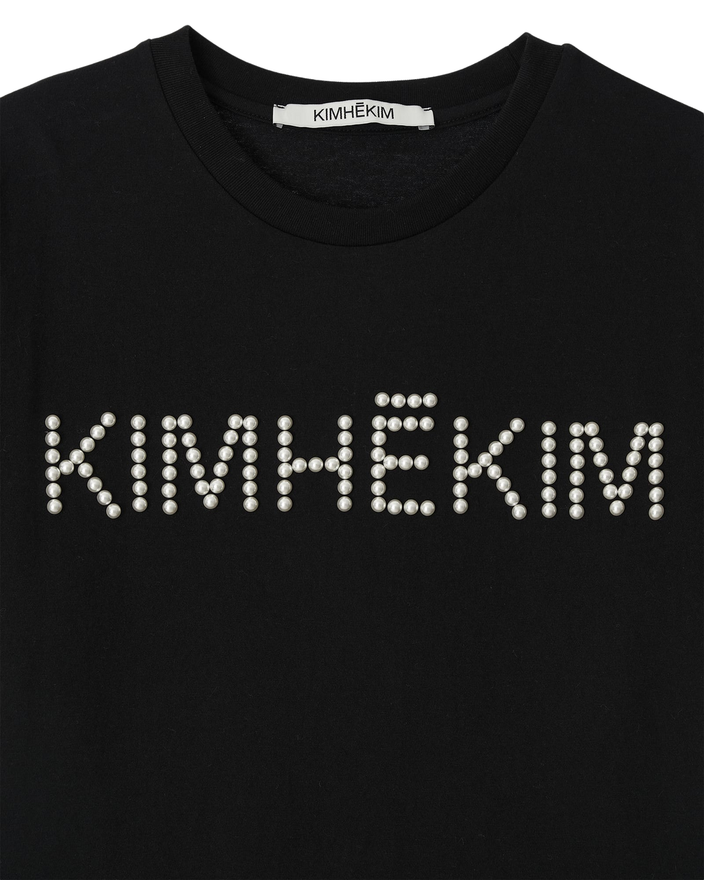 Kimhe Kim - Logo T-Shirt With Pearl Embellishment (Black) product image 14 | TRAB K-Fashion Australia
