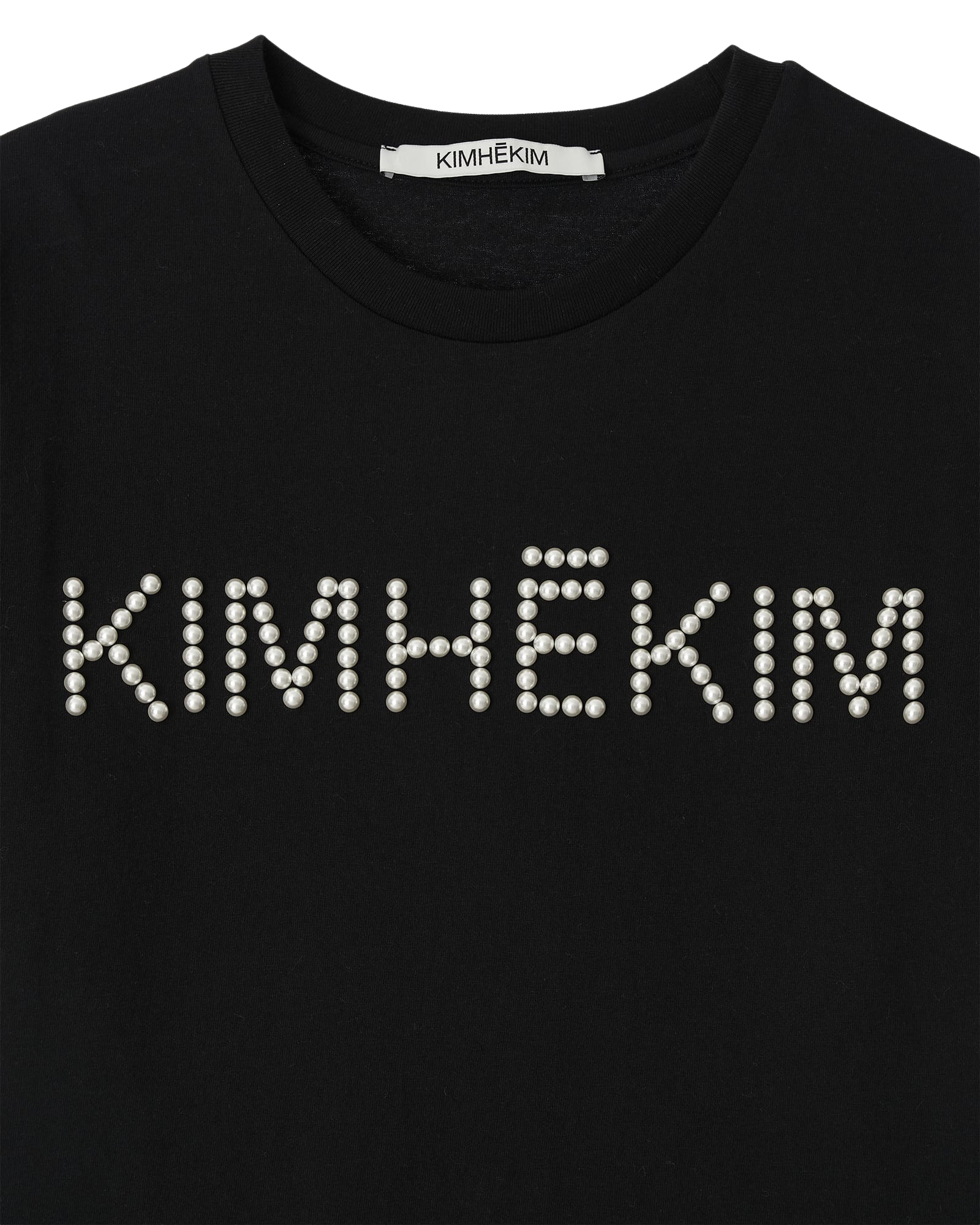 Kimhe Kim - Logo T-Shirt With Pearl Embellishment (Black) product image 14 | TRAB K-Fashion Australia