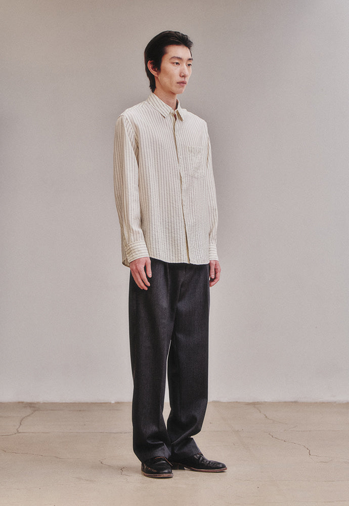 Art if acts - Wrinkle Rayon Shirt (Cream/Charcoal) product image 5 | TRAB K-Fashion Australia
