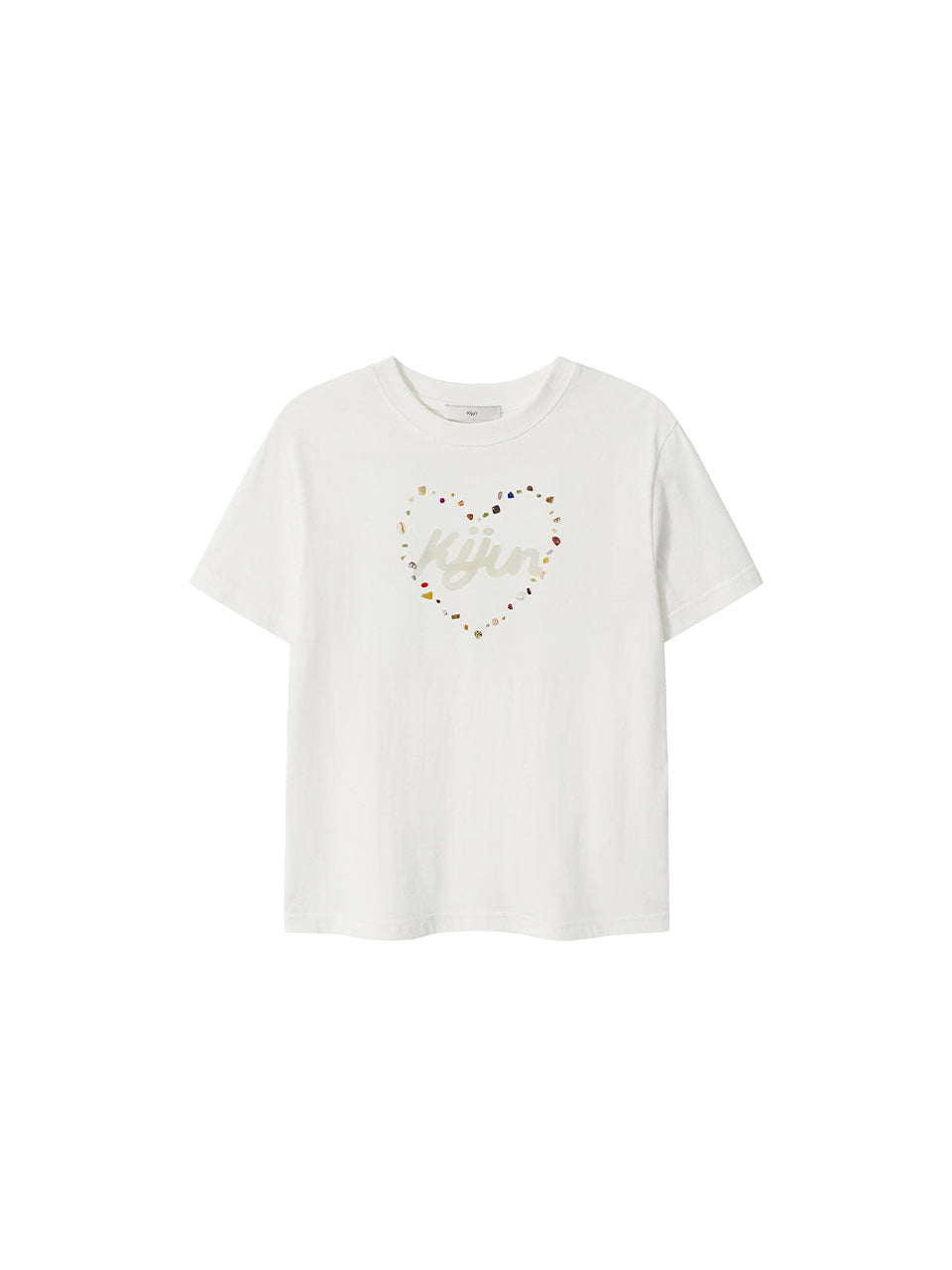 Kijun - Pebble Heart Tee (Off-White) product image 6 | TRAB K-Fashion Australia