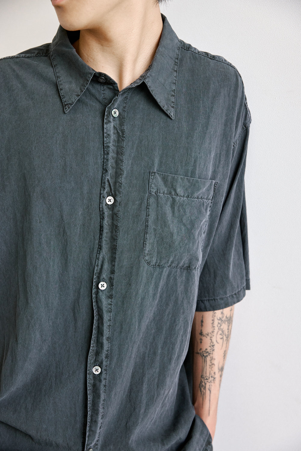 Hatchingroom - Rana Shirt 1/2 (Blue Charcoal) product image 11 | TRAB K-Fashion Australia