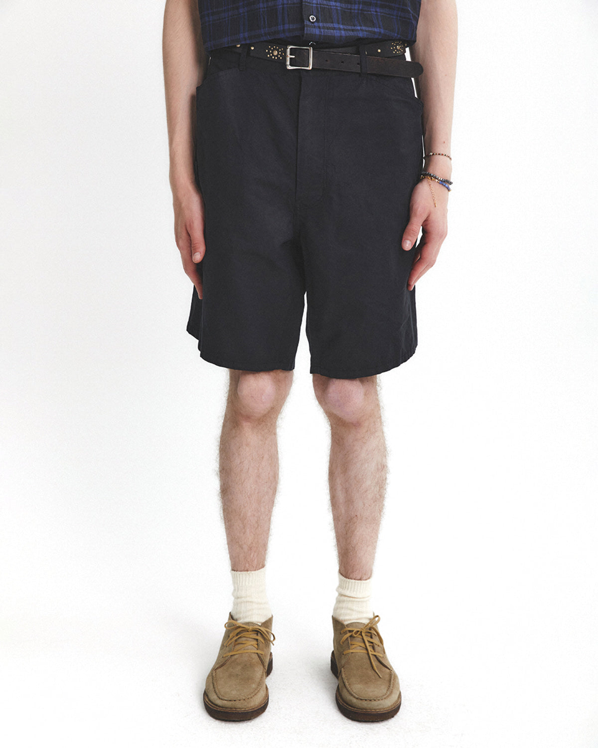 Eastlogue - Belted Shorts (Black Linen) product image 2 | TRAB K-Fashion Australia