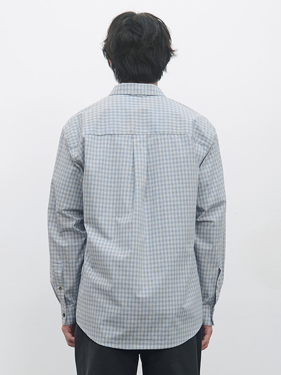 Kijun - Soft Check Shirt (Sky Blue) product image 3 | TRAB K-Fashion Australia