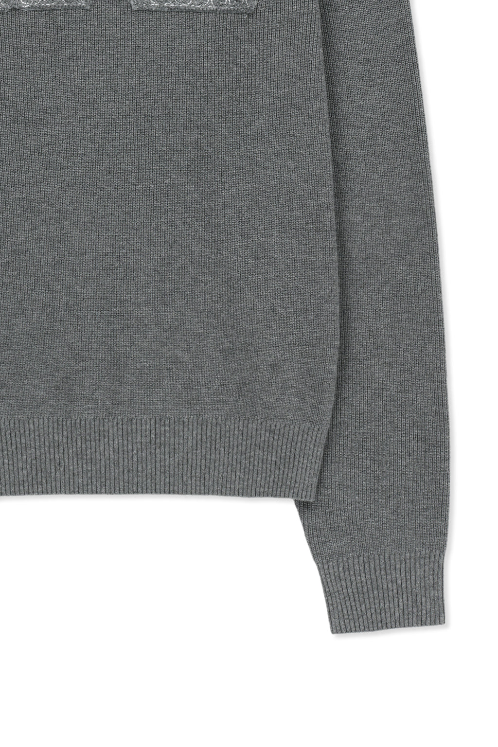 Matin Kim - Matin Applique Logo Knit Pullover (Grey) product image 4 | TRAB K-Fashion Australia