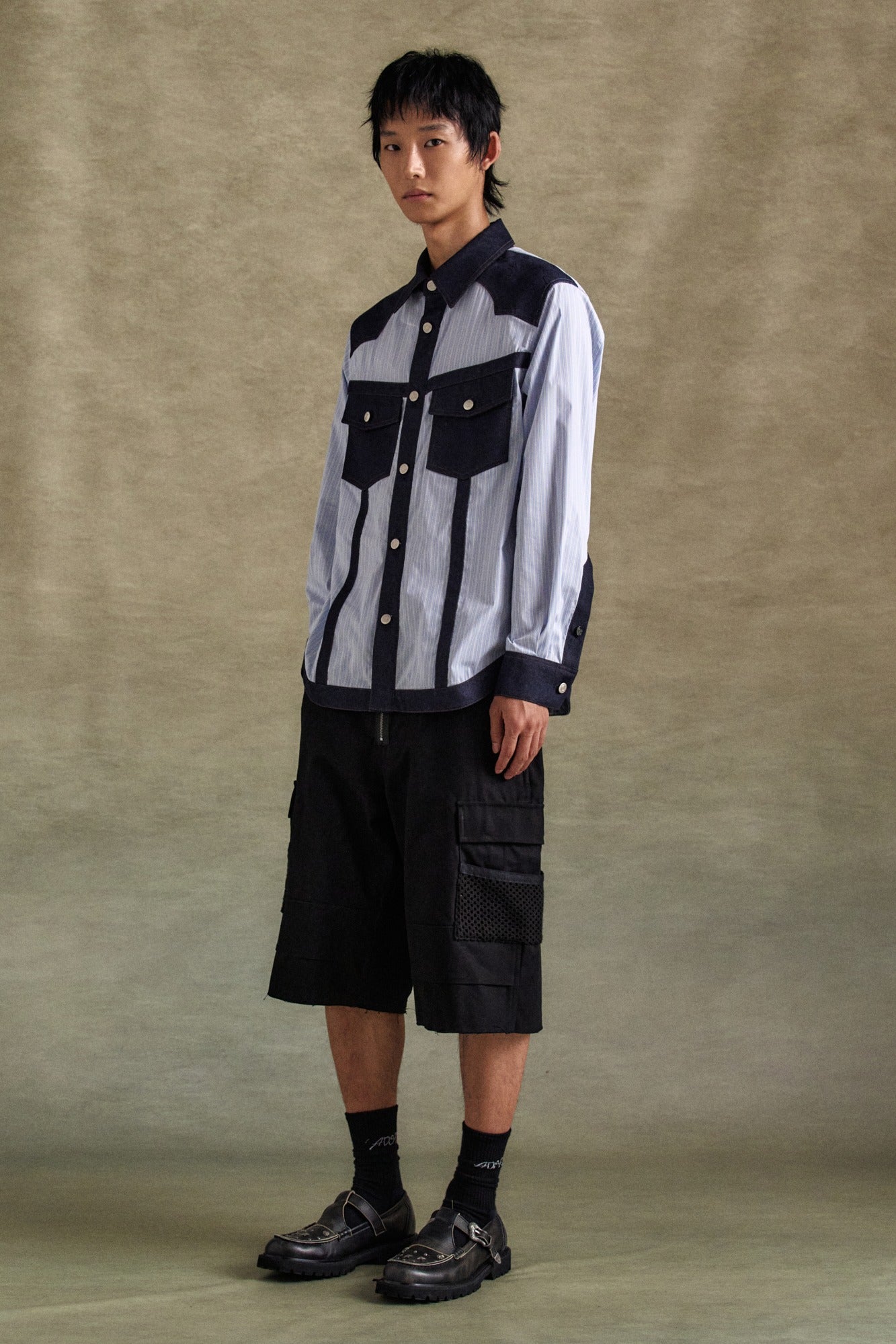 Andersson Bell - Depot Cotton Cargo Shorts (Black) product image 1 | TRAB K-Fashion Australia