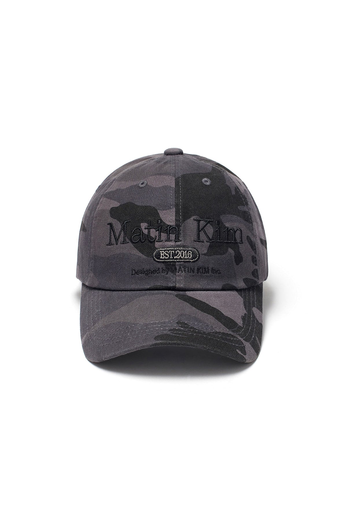 Matin Kim - Camouflage Logo Ball Cap (Charcoal) product image 1 | TRAB K-Fashion Australia