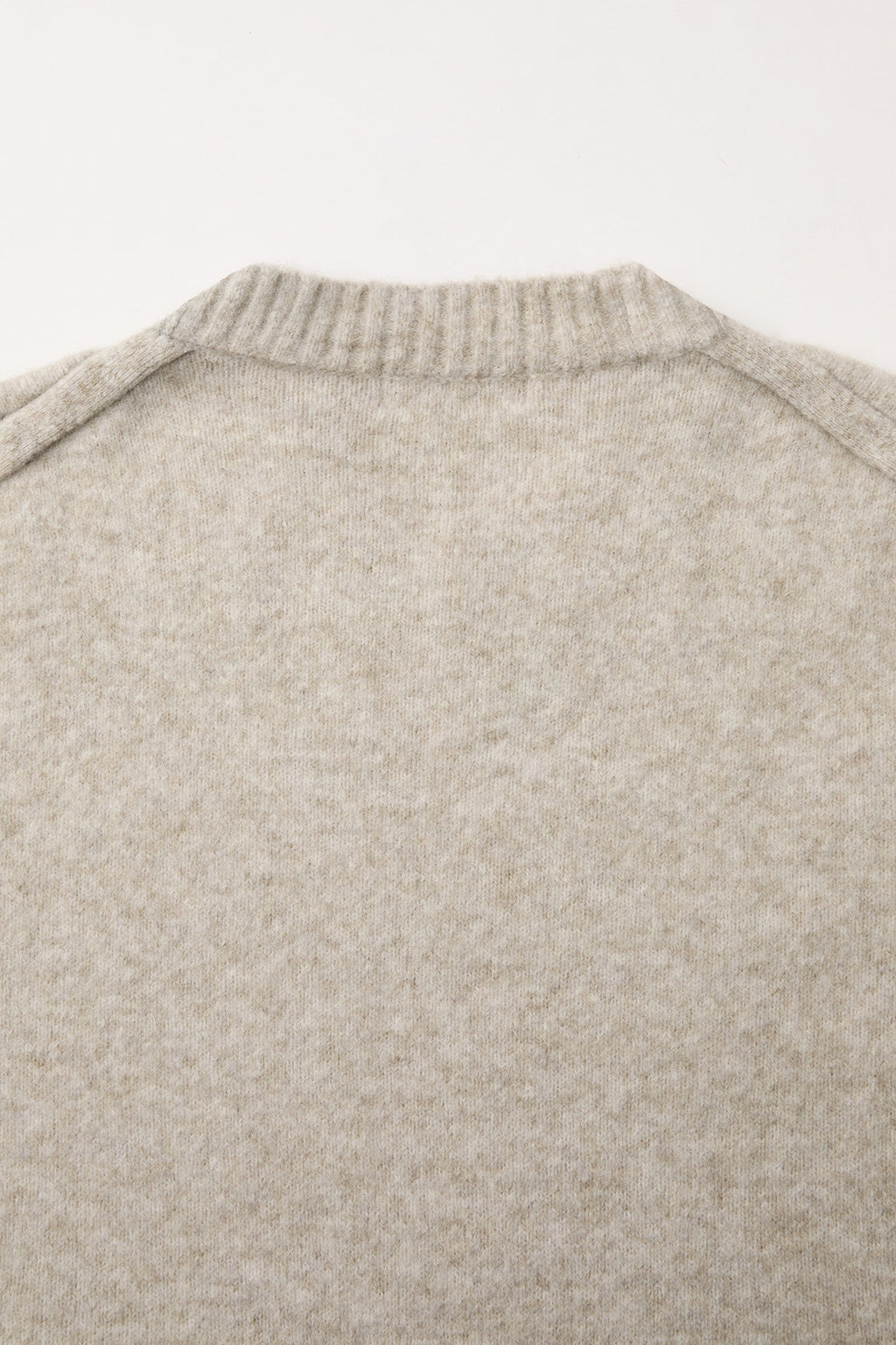 Coor - Wool Blend Hairy V-Neck Sweater (Ivory) product image 6 | TRAB K-Fashion Australia