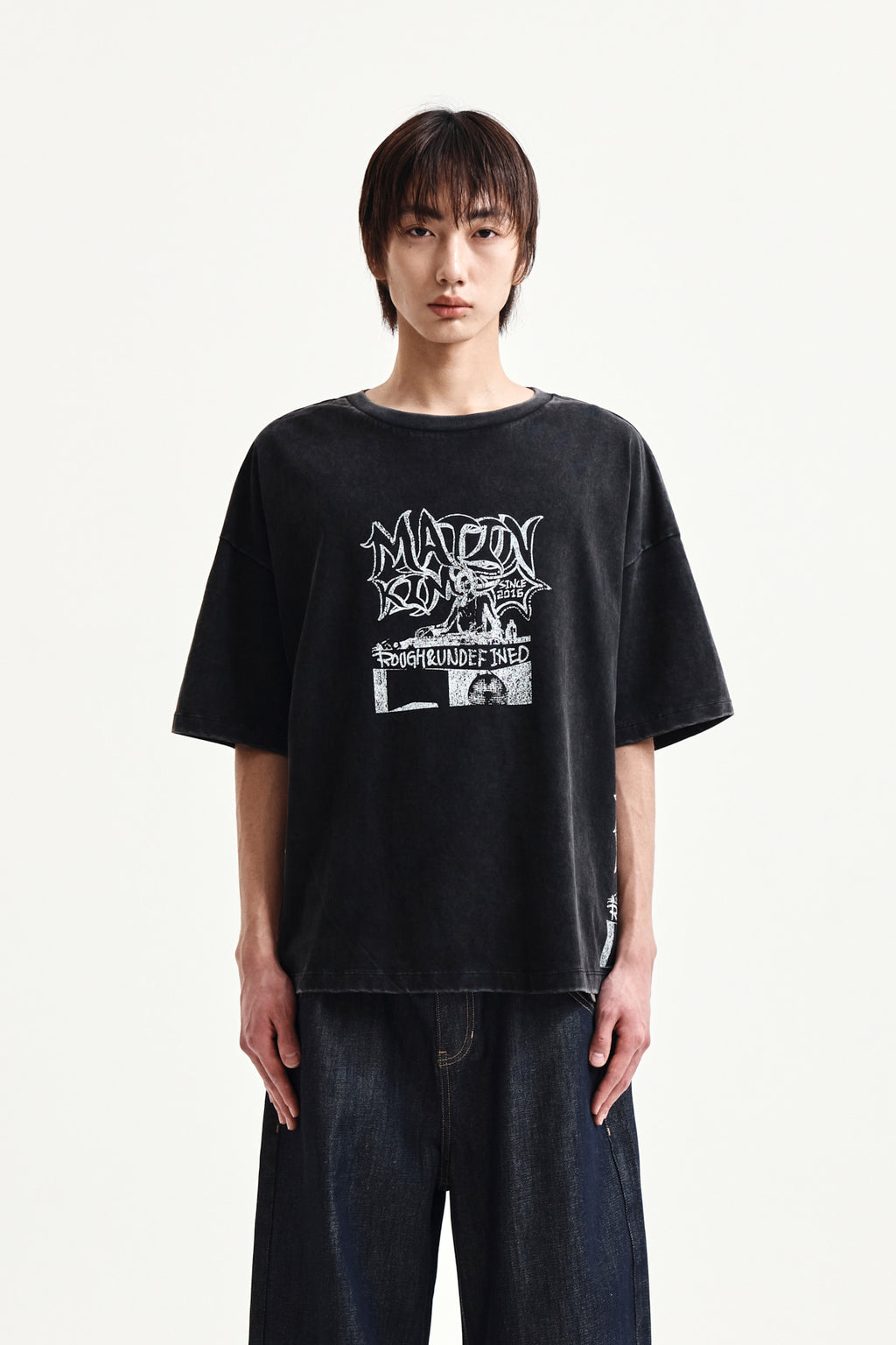 Matin Kim - Vintage Graffiti Artwork Top (Black) product image 10 | TRAB K-Fashion Australia