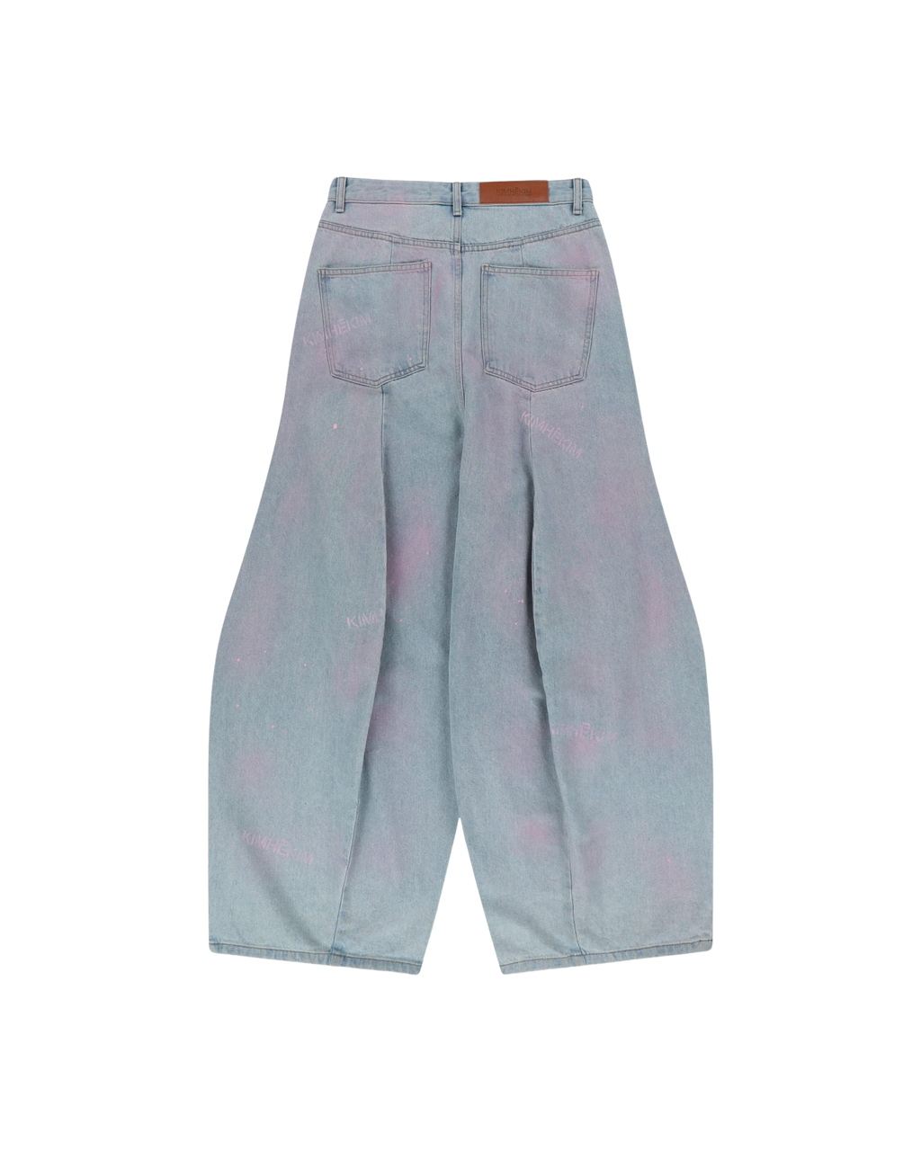 Kimhe Kim - Spray Dyed Balloon Fit Jeans (Sky Blue/Pink) product image 14 | TRAB K-Fashion Australia