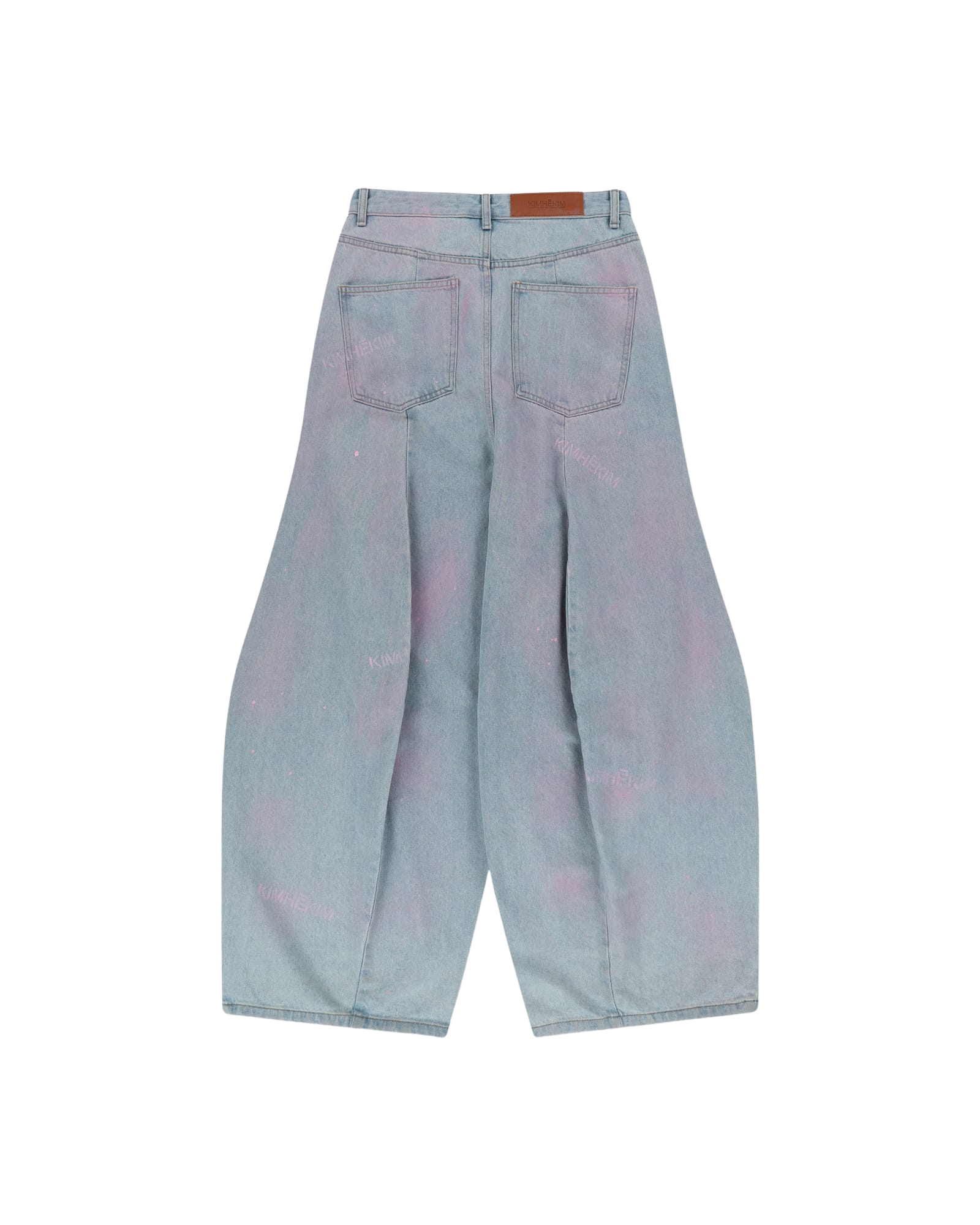 Kimhe Kim - Spray Dyed Balloon Fit Jeans (Sky Blue/Pink) product image 14 | TRAB K-Fashion Australia