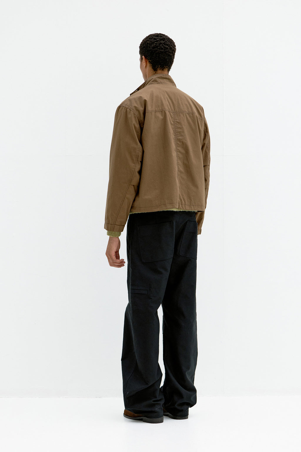 Coor - Stand Collar Cotton Washed Jumper (Dark Brown) product image 4 | TRAB K-Fashion Australia