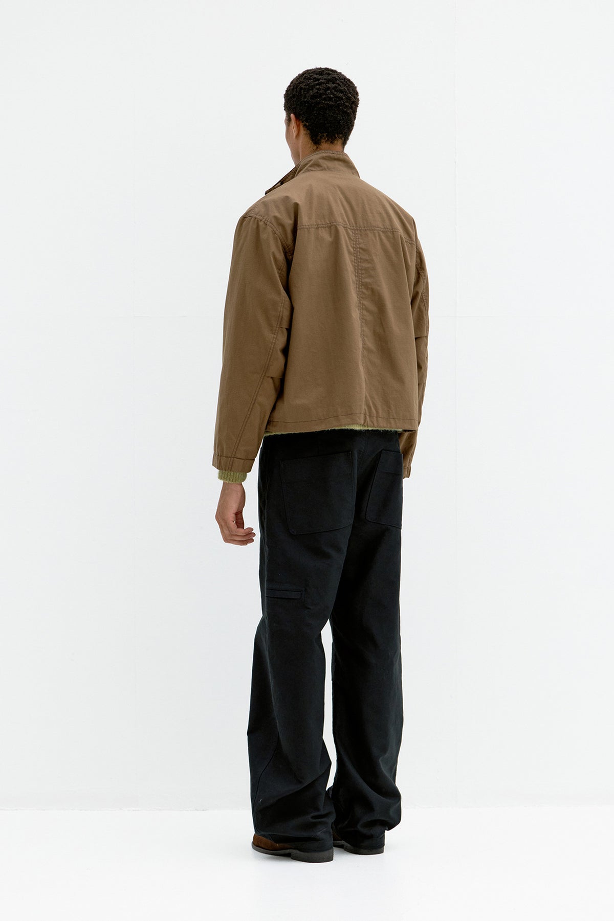 Coor - Stand Collar Cotton Washed Jumper (Dark Brown) product image 4 | TRAB K-Fashion Australia