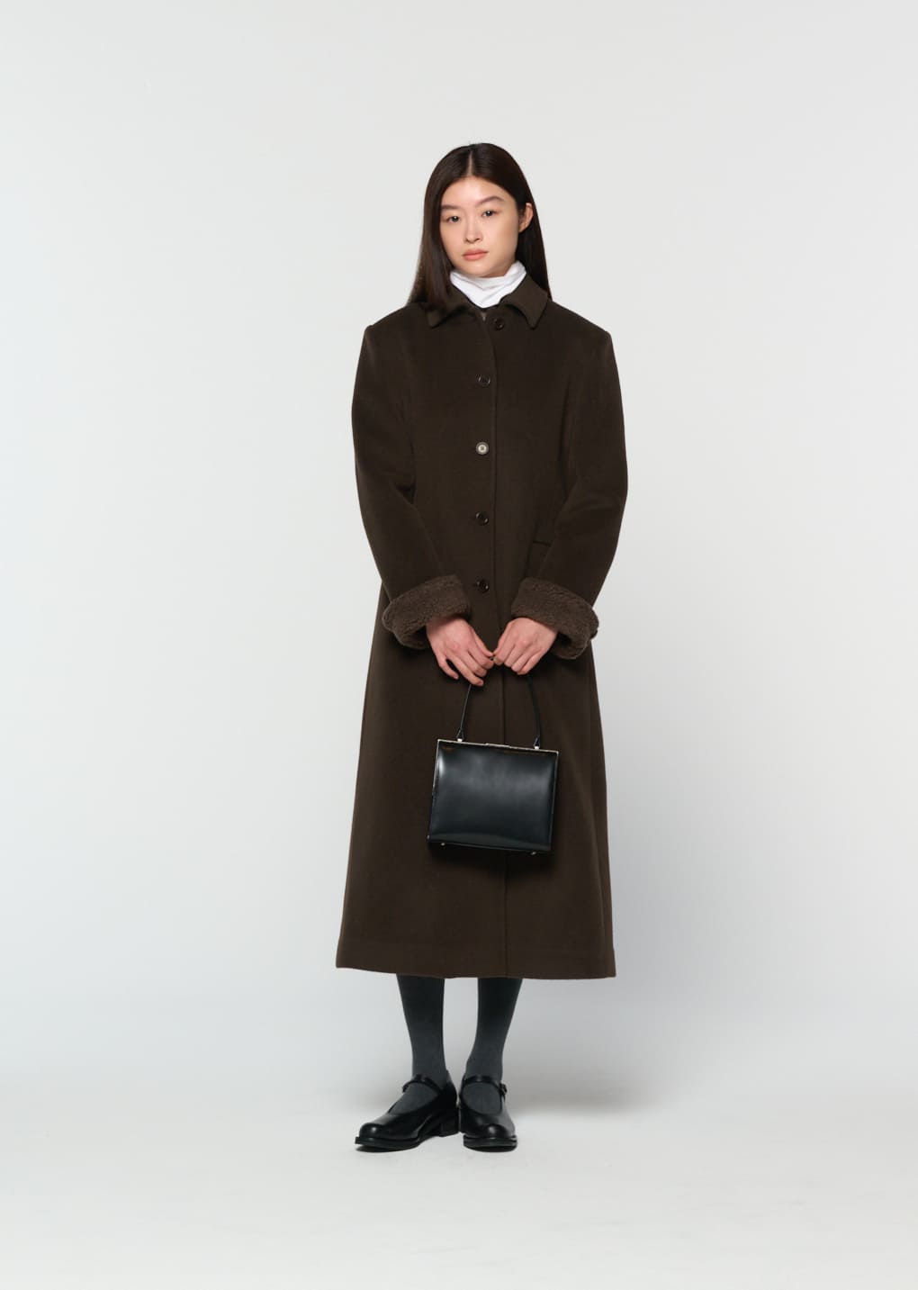 Amomento - single maxi long coat (Brown) product image 6 | TRAB K-Fashion Australia