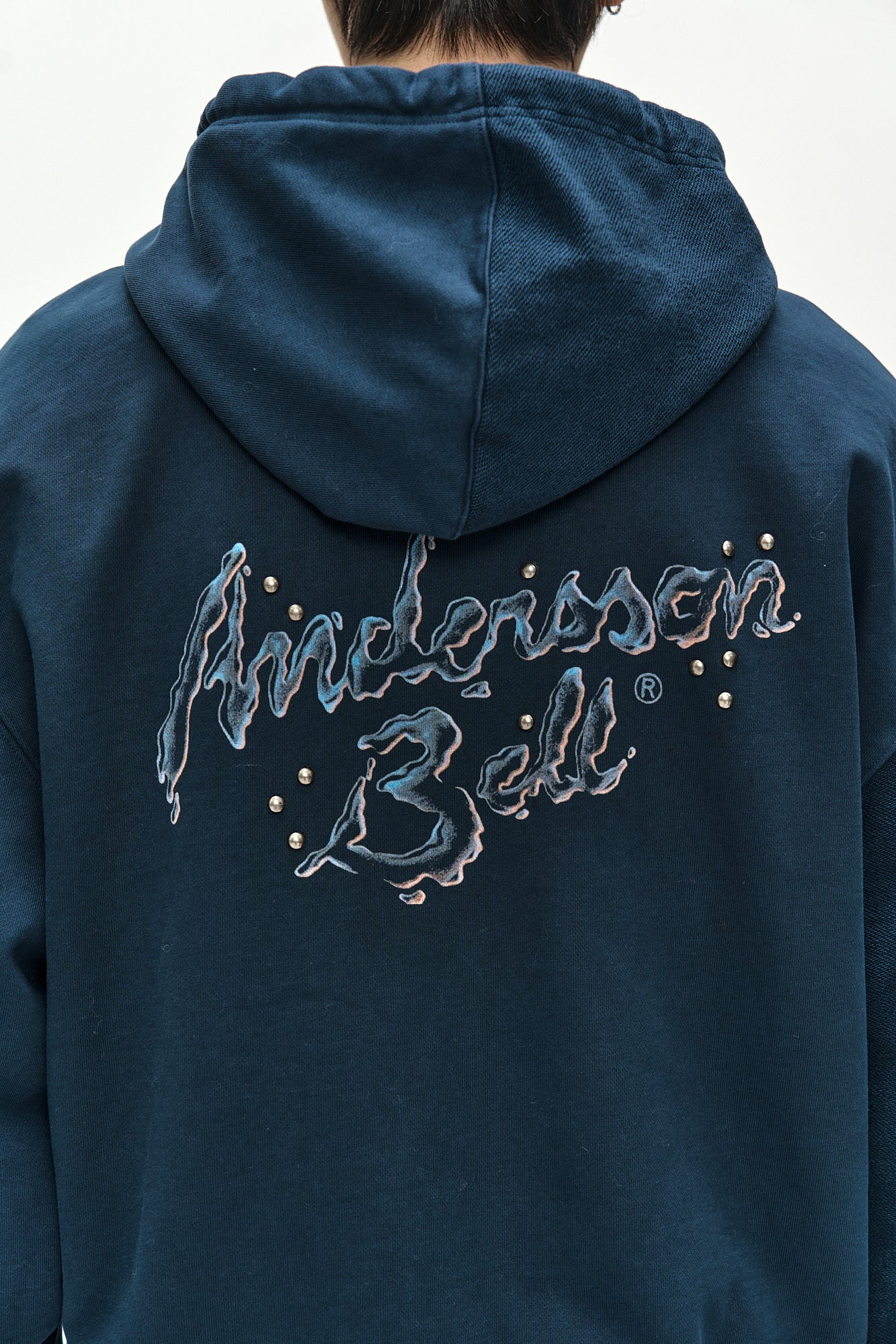 Andersson Bell - (essential) Unisex Patchwork Liquid Logo Hood Zip-Up (deep Blue) (Deep Blue) product image 8 | TRAB K-Fashion Australia