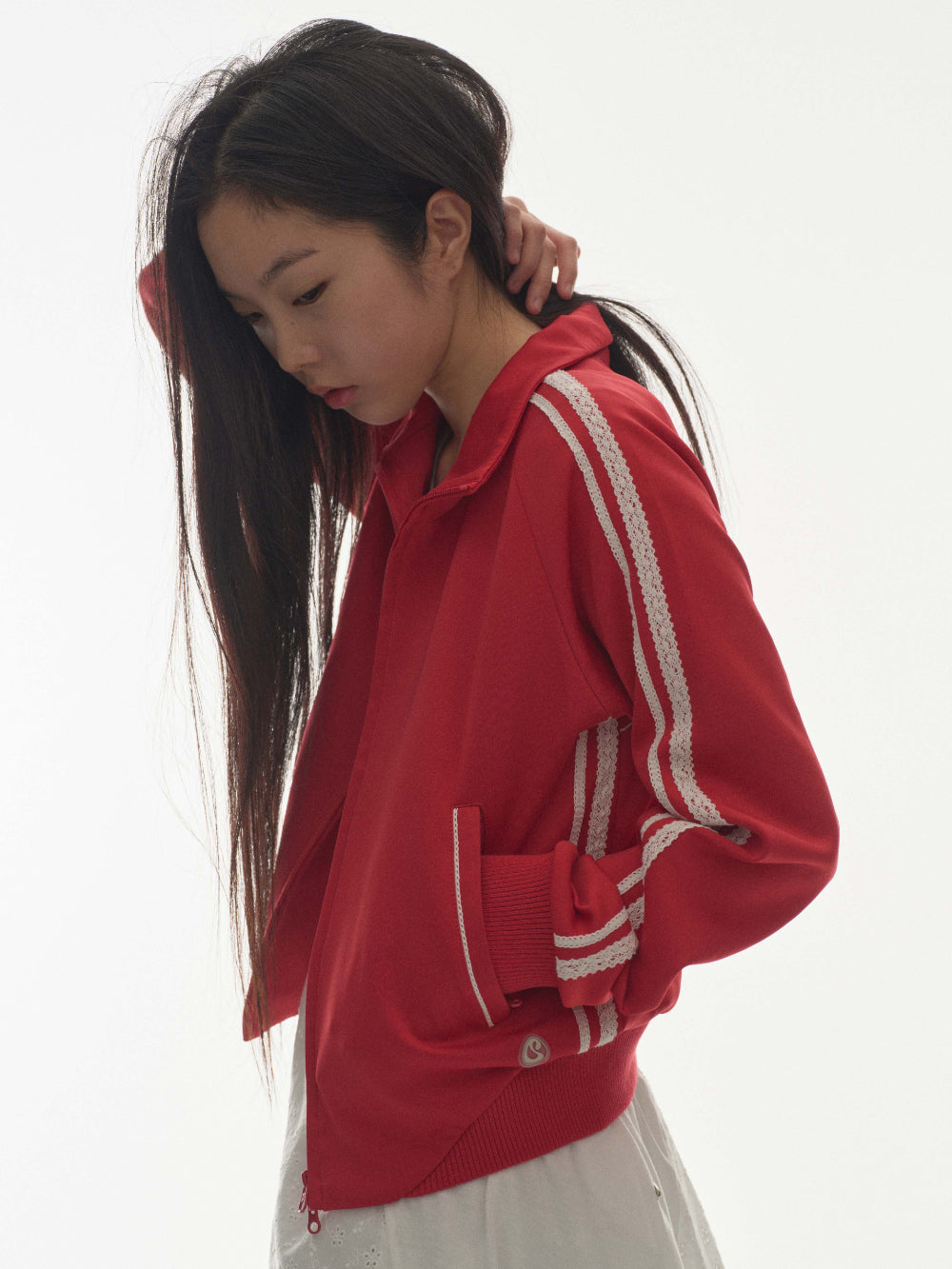 Coyseio - Lace Track Jacket (Red) product image 8 | TRAB K-Fashion Australia